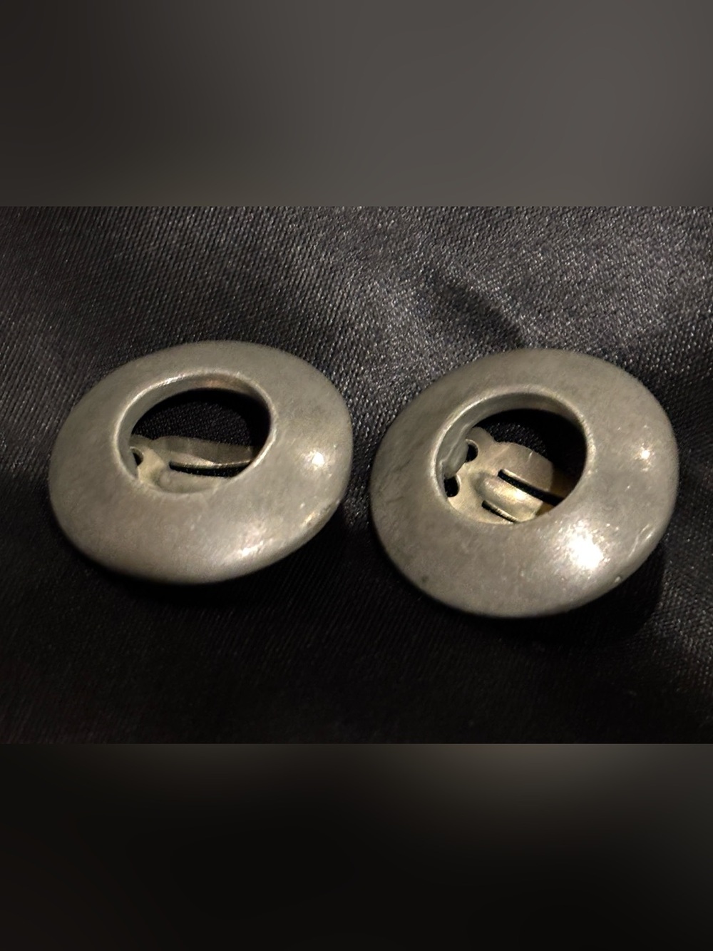 Classic Round Clip-On Earrings in Silver-Tone
